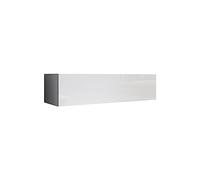 MB Muebles Bonitos, Meuble TV Mural Aitana M1 pour Salon Moderne, Meuble Modulaire Suspendu au Mur, Porte en PVC Haut Brillant, Structure en Mélamine Mate, Couleur Blanc, 120x30x40 cm