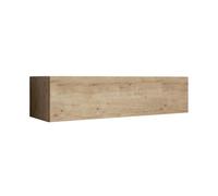 MB Muebles Bonitos, Meuble TV Mural Aitana M1 pour Salon Moderne, Meuble Modulaire Suspendu au Mur, Porte en PVC Mat, Structure en Mélamine Mate, Couleur Chêne, 120x30x40 cm