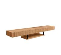 MB Muebles Bonitos | Meuble TV Suspendu 150 cm Couleur Chêne Alba Renzo | pour Salon et Salle à Manger Moderne | 1 tiroir | Structure en Mélamine Mate | Couleur Chêne Alba 150x30x22 cm