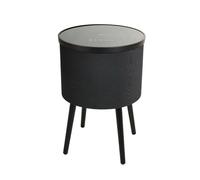 MB Muebles Bonitos, Table d'appoint avec Enceinte Fenix avec Connectivité sans Fil 5.1, Puissance 65 W avec Caisson de Basses 6,5”, Câble Aux, USB-C, Lumière LED RGB, Écran Tactile, Couleur Noir