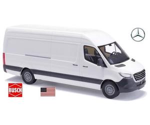 MB Sprinter '18 fourgon long blanc - version USA - Busch - Echelle 1/87 - Ho