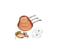 MB Tech Poêles 5 pièces 20 cm 24 cm 28 cm 2 Couches revêtement céramique de Couleur cuivre