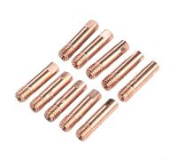 MB15 15AK M6 Lot de 10 embouts de contact de soudage pour torche MIG MAG - Alliage de cuivre, résistant à la chaleur et à l'usure, tailles des trous de 0,6 à 1,2 mm (0,9 mm)