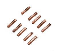 MB15 15AK M6 Lot de 10 embouts de contact de soudage pour torche MIG MAG - Alliage de cuivre, résistant à la chaleur et à l'usure, tailles des trous de 0,6 à 1,2 mm (0,8 mm)