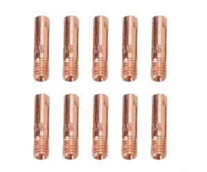 MB15 15AK M6 Lot de 10 embouts de contact de soudage pour torche MIG MAG - Alliage de cuivre, résistant à la chaleur et à l'usure, tailles des trous de 0,6 à 1,2 mm (0,6 mm)
