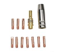 MB15 MIG Kit de consommables de soudage 12 pièces de protection de buse et embouts 0,8 mm avec support de pointe M6 pour 14AK 15AK (1,0 mm)