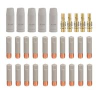 MB15AK Buse de blindage de soudure avec revêtement de protection pour TIG 15AK MIG MAG, alliage d'aluminium et cuivre, tailles 0, 8, 1, 0, 1, 2 mm, accessoire de soudage (30 pièces - 0,8 mm)