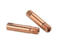 MB15AK Lot de 10 contacts pour torches de soudage MIG Filetage M6 25 mm Pointe longue Tailles 0,6 mm 0,8 mm 1,0 mm 1,2 mm 10 pièces (0,6 mm)