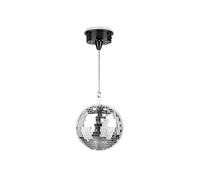 MB20ML Boule à Facettes 20 cm avec Moteur et LED RGBW - Moteur à Piles, Boule à suspendre