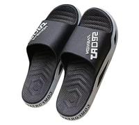 MBACODAI Big Size 50 51 Men Outside Slippers Fashion Flip Flops Summer Beach Sandals Thick Sole Non-slip Slides Home Casual Bathroom Shoe(Noir,37 EU)