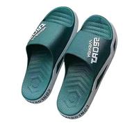 MBACODAI Big Size 50 51 Men Outside Slippers Fashion Flip Flops Summer Beach Sandals Thick Sole Non-slip Slides Home Casual Bathroom Shoe(vert,46 EU)