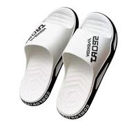 MBACODAI Big Size 50 51 Men Outside Slippers Fashion Flip Flops Summer Beach Sandals Thick Sole Non-slip Slides Home Casual Bathroom Shoe(Blanc,36 EU)