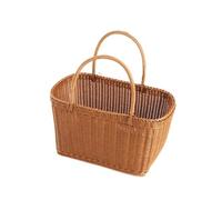 MBACODAI Panier de taille fait à la main, sacs en osier, sac de courses Portable en rotin, panier tissé, sac de plage, grand fourre-tout, sac de rangement(Color:5)