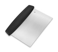 MBAIYO Grattoir de rechange en acier inoxydable pour gril à dessus plat - Accessoire de nettoyage de barbecue - 16,5 cm - Avec poignée en ABS