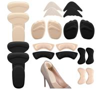 MBAIYO Lot de 10 paires de coussinets pour talons hauts, coussinets de chaussures, coussinets réglables pour les orteils, semelles avant, insert de préhension du talon pour éviter les grandes