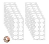 MBAIYO Lot de 200 pastilles adhésives double face avec tirette - Blanc - 2 cm - Mastic de montage amovible sans résidus pour suspension murale, affiches, tableaux d'affichage, décorations