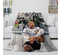 Mbappé Couverture Pelucheuse - Football Couverture Douce Cadeau Anniversaire pour Mari/Petit Ami/Petite Amie/Voisin - Canapé Lit Extérieur Décor 40x50inch(100x130cm)