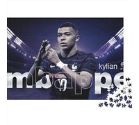 Mbappé Puzzle 1000 Pièces pour Adultes Et Adolescents - Bois Premium,Football Jeu Cérébral Stimulant, Décoration Maison Unique, Idée Cadeau 1000pcs (75x50cm)