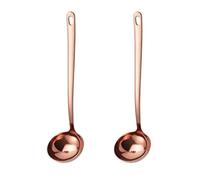MBBITL Lot de 2 louches à soupe de 7,4 cm en acier inoxydable 304 - Or rose