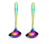 MBBITL Lot de 2 louches colorées en acier inoxydable 304