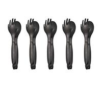 MBBITL Lot de 5 pinces de service en acier inoxydable - 20,3 cm - Noir