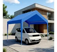 MBBTAG Abri de Voiture Tente Garage Extérieur en Métal Structure Robuste, Carport Toile Oxford Imperméable Anti UV pour Stockage Bateau Moto Stockage(Bleu,3x3m)