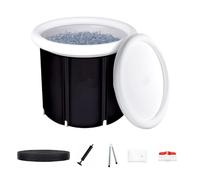MBBTAG Ice Bath Tub Bain Froid Portable Gonflable pour Athlètes Thérapie par Le Froid à La Maison ou au Gym Couvercle Inclus Sac de Rangement Inclus RéCupéRation Musculaire(75x80cm)