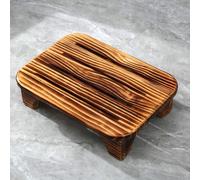 MBBTAG Marche pied bois, Marchepied en bois pour adultes, petit tabouret bois, Robuste et durable, tabouret de lit pour lits hauts, marche pied baignoire, Peut être utilisé comme support de fleurs(Mul