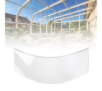 MBBTAG Panneau Polycarbonate Plexiglass Transparent 1.8mm, Plaque Plastique pour Toit Garage Abri, Anti-UV Imperméable Facile à Découper pour Marquise Auvent Terrasse Balcon(0.8x6m)