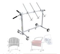 MBBTAG Support Rotatif 360° pour Peinture Carrosserie, Support Peinture Carrosserie Carrossier, Équipé d'un Support Pistolet à Peinture, Idéal pour Capot et Pare-chocs(130x87x92cm (4 wheels、3 hooks))