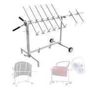 MBBTAG Support Rotatif 360° pour Peinture Carrosserie, Support Peinture Carrosserie Carrossier, Équipé d'un Support Pistolet à Peinture, Idéal pour Capot et Pare-chocs(200x87x92cm (2 wheels、8 hooks))