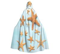 MBCbjg Belle cape à capuche 3D avec imprimé maritime d'été unisexe pour adultes, pour Halloween, cosplay, sorcière, vampire et costumes de fête