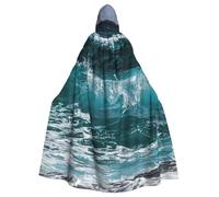 MBCbjg Cape à capuche unisexe pour adulte avec imprimé eau de mer pour Halloween, cosplay, sorcière, vampire et costumes de fête