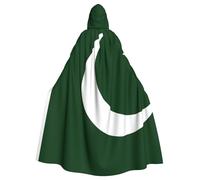 MBCbjg Cape à capuche unisexe pour adultes, imprimé drapeau du Pakistan, pour Halloween, cosplay, sorcière, vampire et costumes de fête