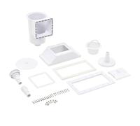 MBDRKVGF Skimmer de piscine à large goulot - Nettoyant de surface ABS pour | Kit d'accessoires inclus, matériau résistant aux UV, élimination efficace de la saleté