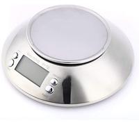 MbeLLO Balance de cuisine numérique, balance de cuisine numérique, balance de cuisine numérique 5 kg/1 g, bol en acier inoxydable, bol 2,15 L, alarme, température, écran LCD rétroéclairé