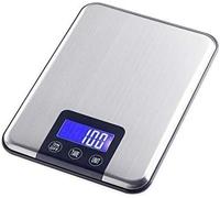 MbeLLO Balance de cuisine numérique, balance électronique, 5 kg, grande balance de cuisine numérique 5 000 g 1 g avec bouton tactile en acier inoxydable, balance de cuisine rétroéclairée bleu