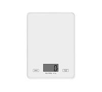 MbeLLO Balance de cuisine numérique, balance électronique, balance de cuisine numérique en verre 1g/5 kg, balance alimentaire, écran LCD, outils de mesure de cuisson de cuisine (couleur : blanc)