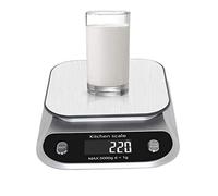 MbeLLO Balance de cuisine numérique, balance électronique, rétroéclairage LCD 5000 g/1 g, appareil de pesage électronique numérique pour aliments (précision : 1 g, charge nominale : 500 g)