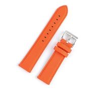 MBello Bracelet de montre en cuir et Nylon, bracelet à dégagement rapide pour hommes et femmes, accessoires de montre, Orange, 22mm