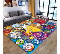 MBg-22070 Pokémon tapis de sol antidérapant imprimé en 3D tapis de Yoga de grande taille pour salon Taille:120x160cm