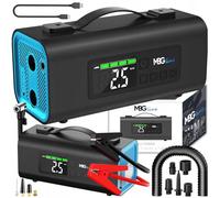 MBG line® Booster Batterie Voiture Puissant 2500A | 5-en-1: Compresseur Auto, Gonfleur Pneu, Pompe Soufflante, Chargeur Booster - Démarreur Batterie Voiture, Booster De Batterie