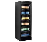 MBH - Armoire à boissons professionnelle 372 litres couleur NOIRE. Vitrine réfrigérée frigo porte vitrée - MADE IN EUROPE