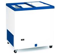 MBH - Congélateur bahut 222 L Professionnel avec porte pleine, thermostat réglable, serrure et roulettes pour Restauration (843 x 670 x 895 mm)