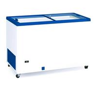 MBH - Congélateur coffre professionnel 130 cm et 390 litres avec portes coulissantes en verre. Congélateur horizontal industriel pour bars, restaurants et hôtellerie.