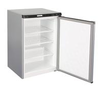 MBH - Congélateur vertical inox de 112 L avec 3 étagères pour hôtellerie, armoire congélateur industriel en acier inoxydable avec thermostat réglable pour restaurant (540 x 600 x 870 mm)
