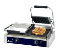MBH - Grill Industriel Électrique Double WORLDMAI 58 x 41 cm. Presse à Panini Professionnelle pour Sandwichs de Bar, Restaurant et Hôtellerie.