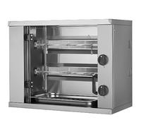 MBH Mini rôtissoire à poulet industrielle à gaz 2,3,4 épées pour hôtellerie. Four grill professionnel de petite taille pour 6, 9,12 poulets, fabriqué en Espagne (2 épées)