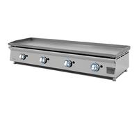 MBH - Plancha Lux Worldmai à gaz professionnelle de 120 cm en acier laminé pour hôtellerie, plaque avec structure en inox pour cuisine industrielle de bar et restaurant