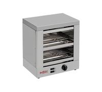 MBH - Toaster Professionnel 2 Niveaux INOX Électrique CHR/Restauration. Four grille-pain industriel pour Bar et Buffet.